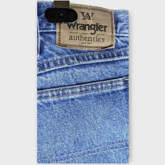 Wrangler Mens Straight Jeans Size 42 x 32 Blue Denim 100% Cotton Pocket - Picture 12 of 12
